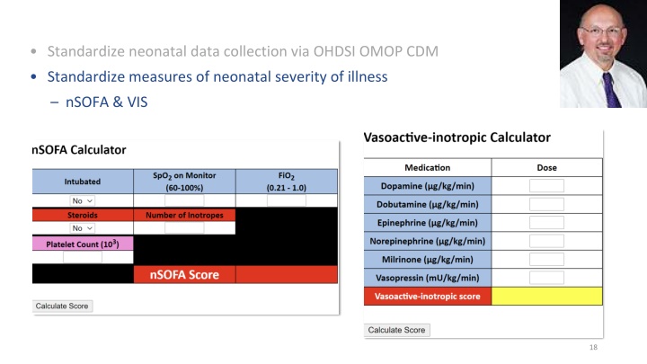 standardize neonatal data collection via ohdsi