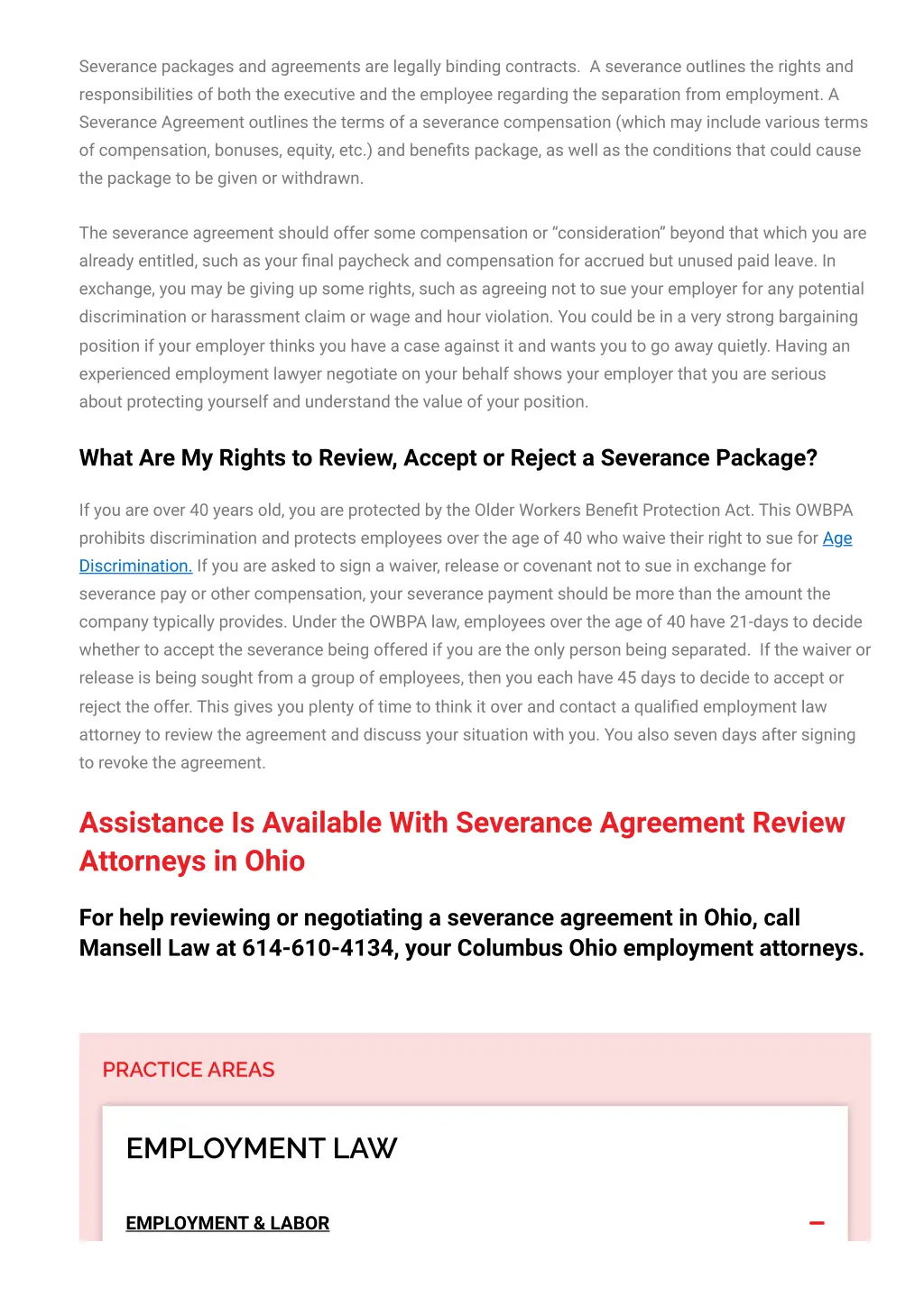 severance packages and agreements are legally