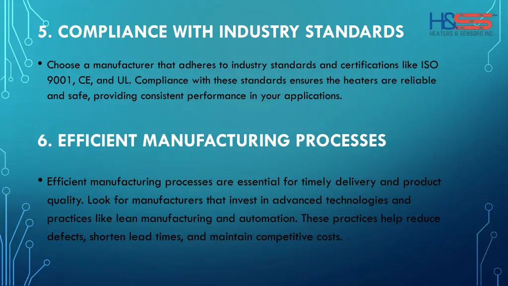 5 compliance with industry standards