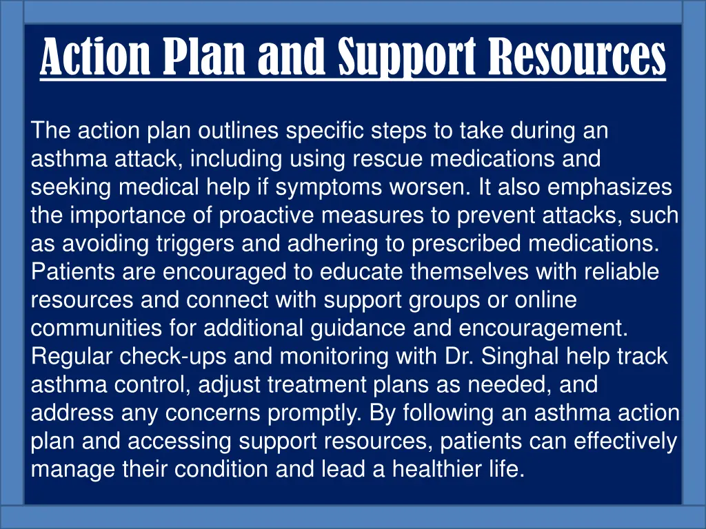 action plan and support resources