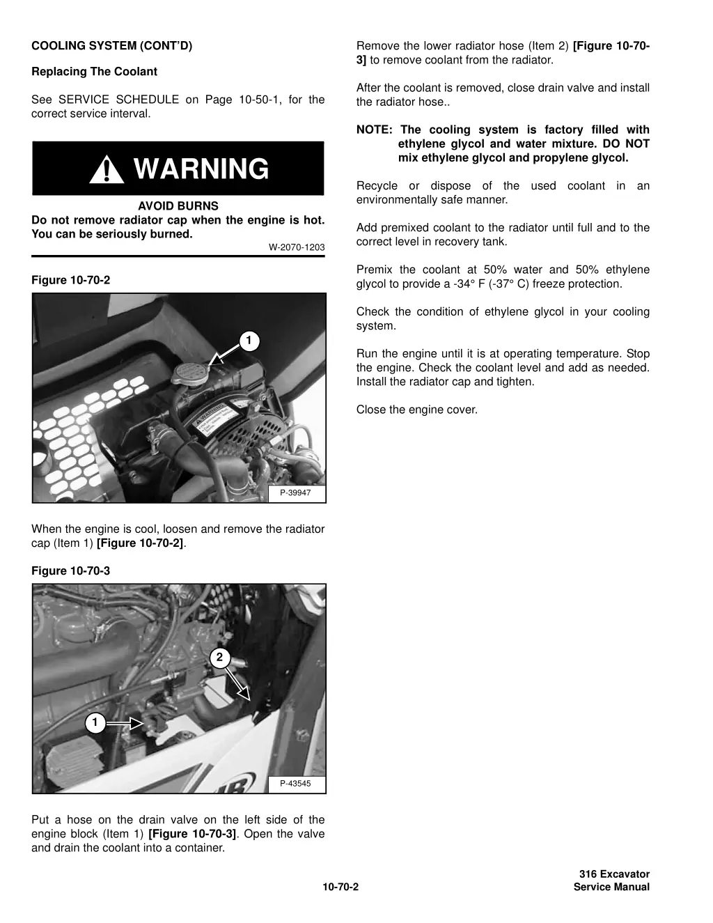 remove the lower radiator hose item 2 figure