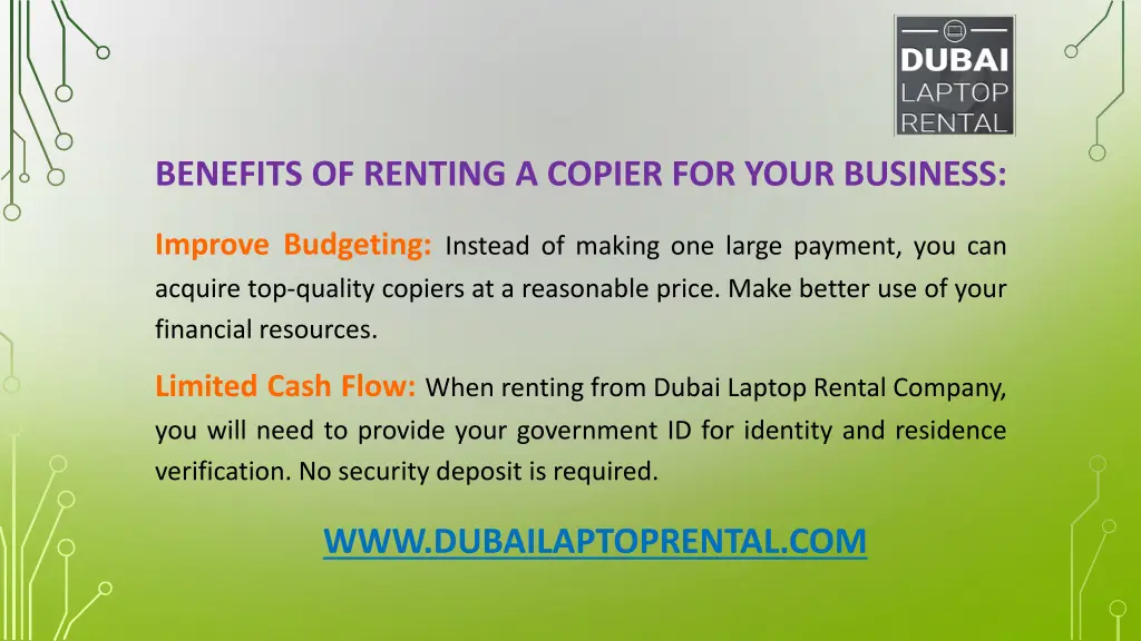 benefits of renting a copier for your business