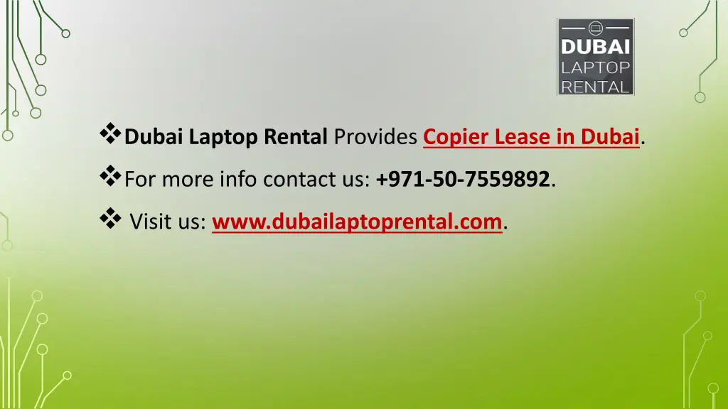 dubai laptop rental provides copier lease