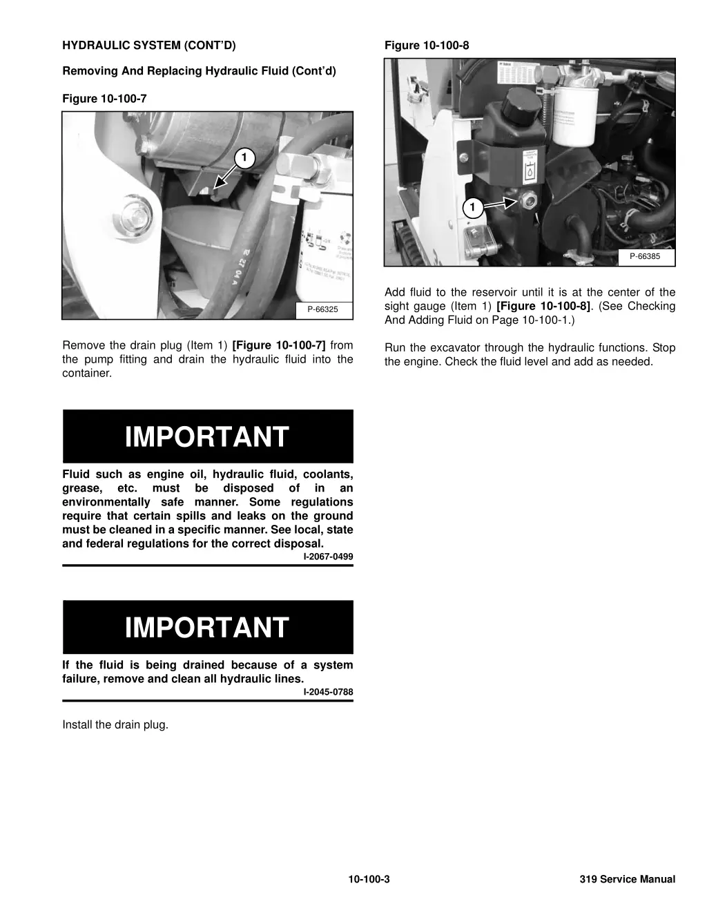 hydraulic system cont d