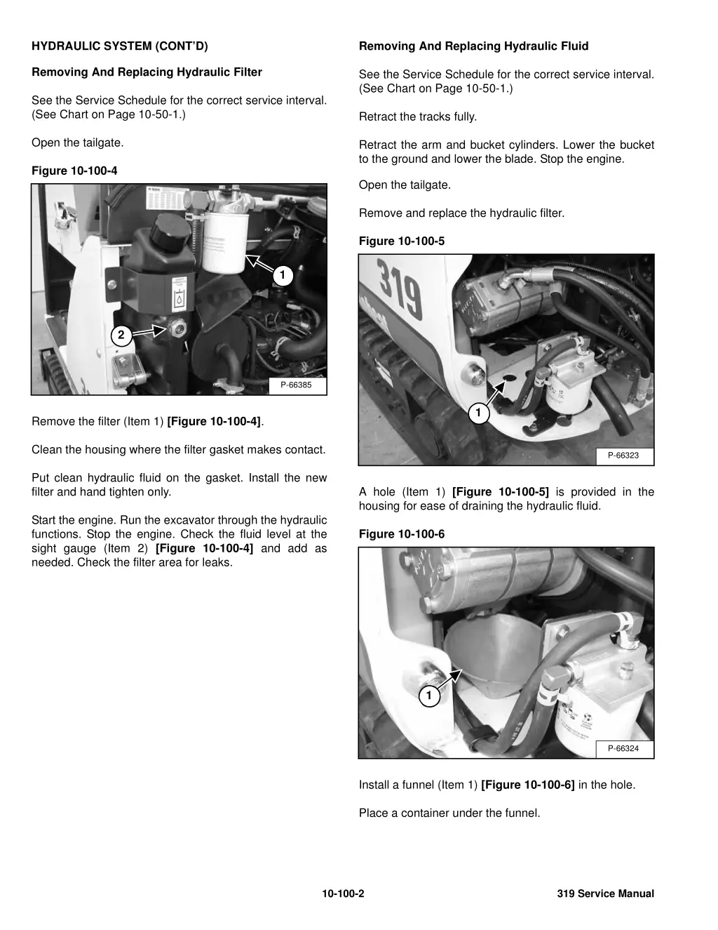 removing and replacing hydraulic fluid