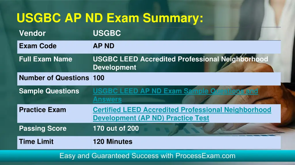 usgbc ap nd exam summary vendor usgbc