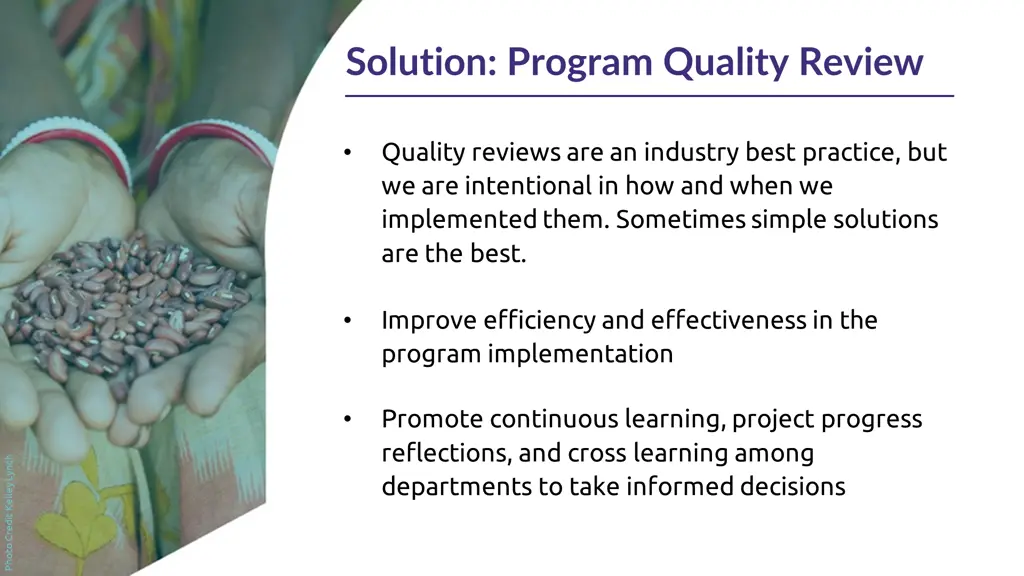 solution program quality review