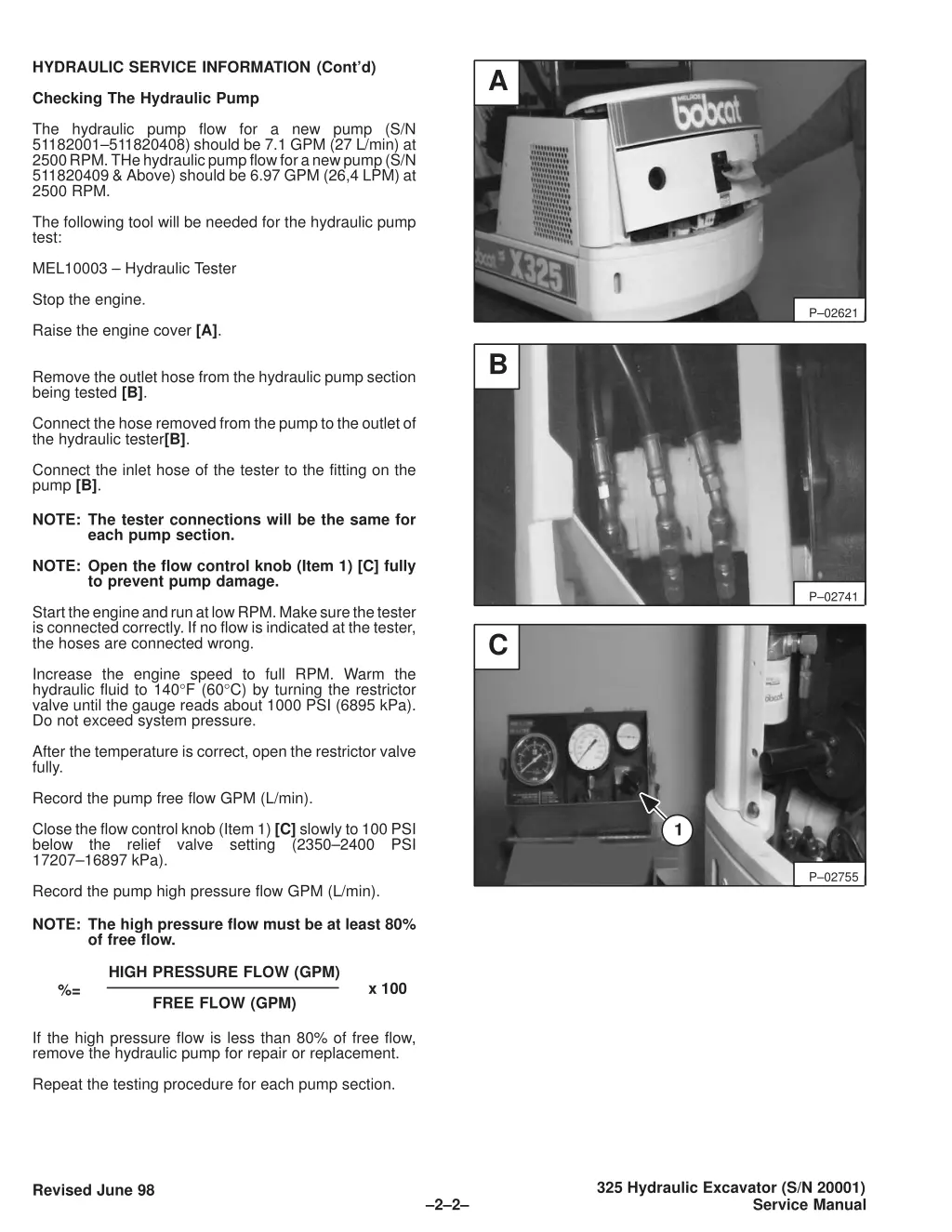 hydraulic service information cont d