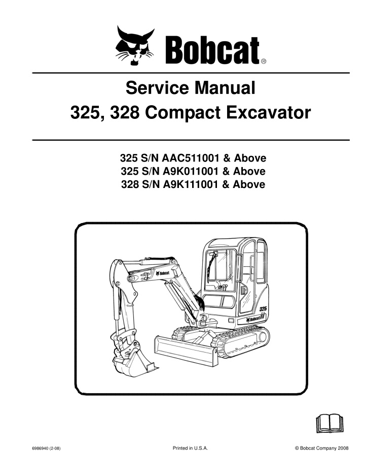 service manual 325 328 compact excavator