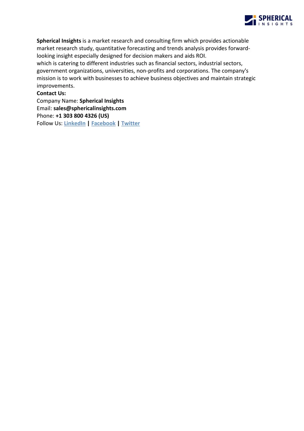 spherical insights is a market research