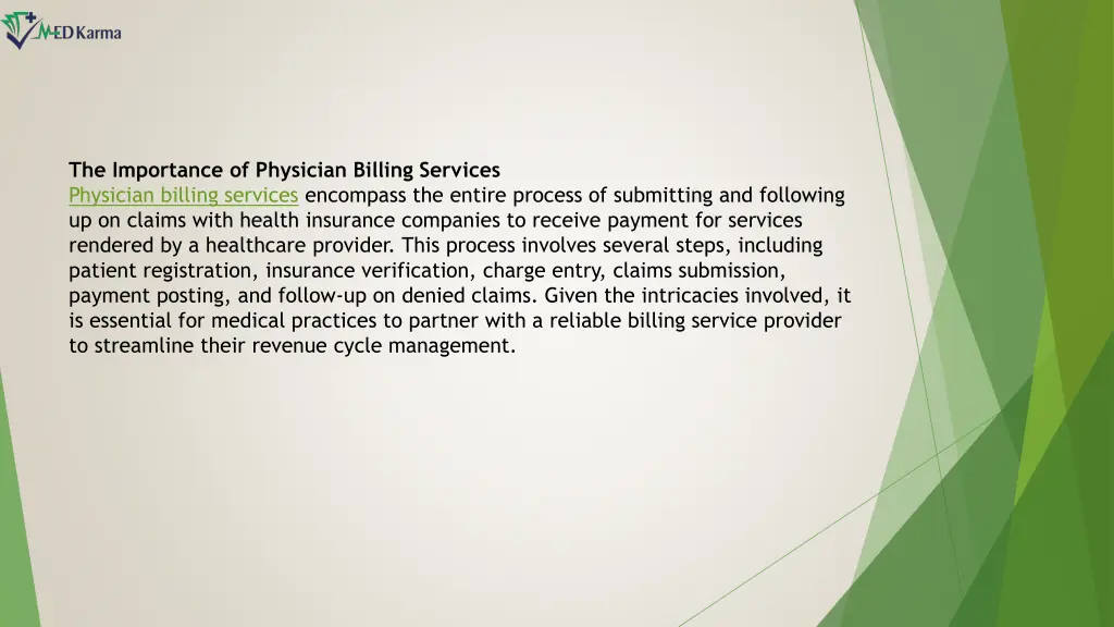 the importance of physician billing services