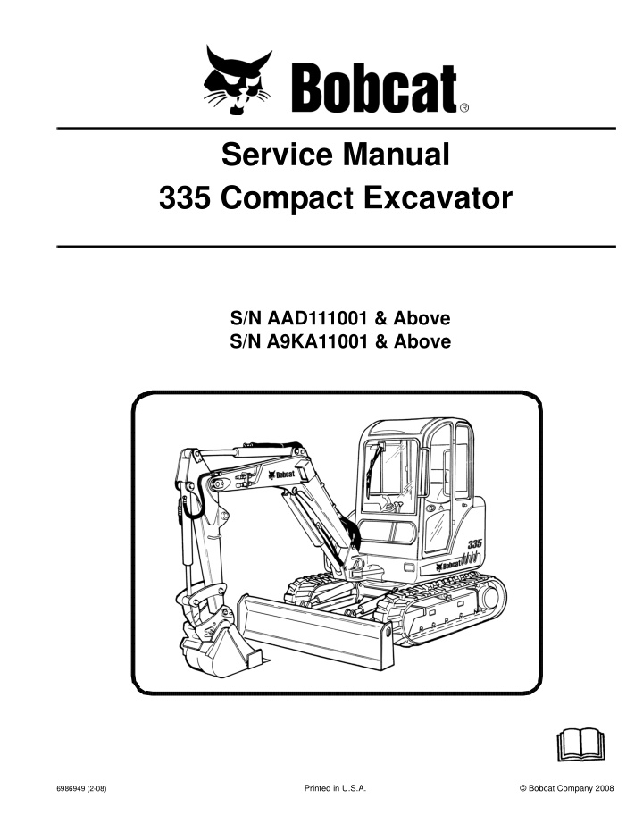 service manual 335 compact excavator