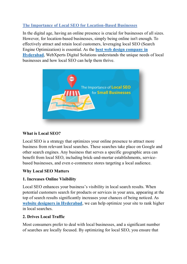 the importance of local seo for location based