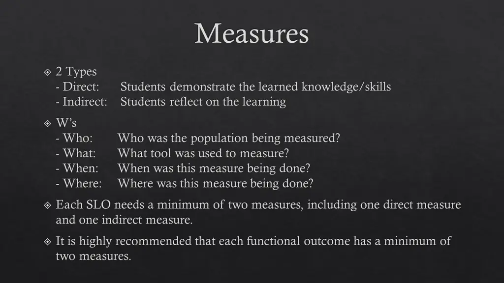 measures