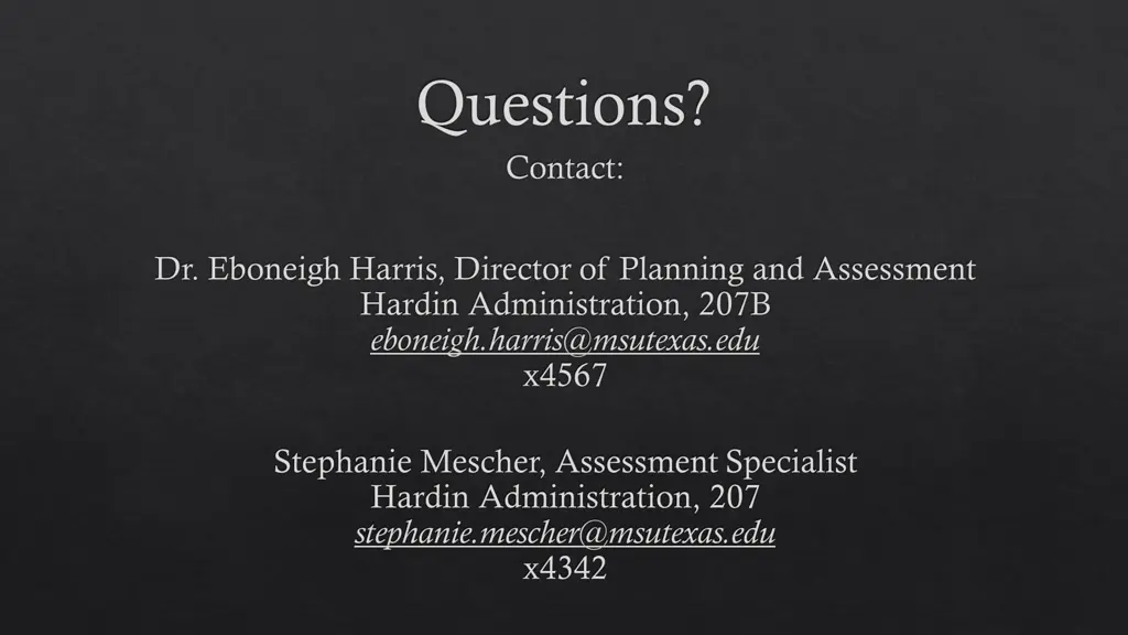 questions contact