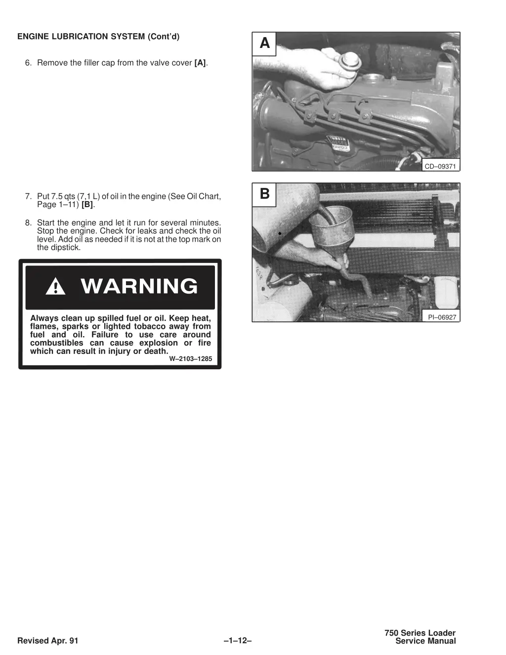 engine lubrication system cont d