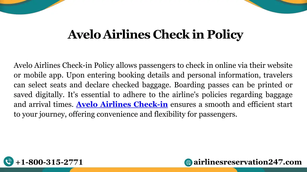 avelo airlines check in policy 1