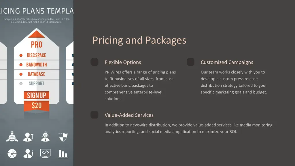 pricing and packages