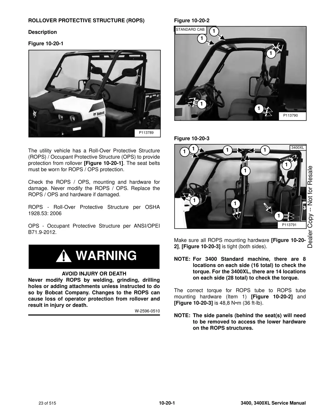 rollover protective structure rops