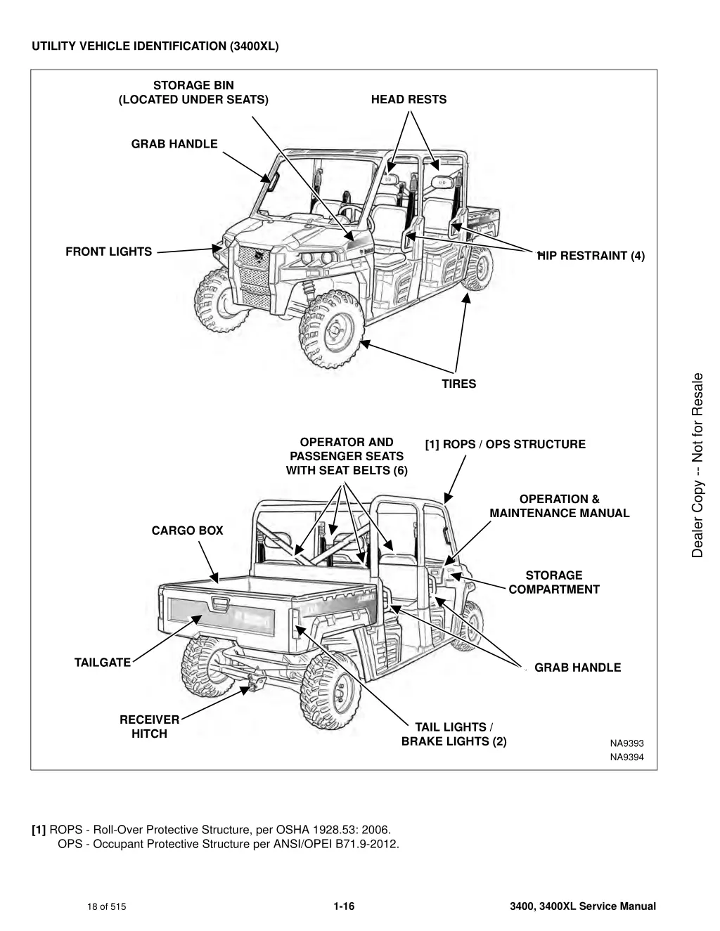 utility vehicle identification 3400xl