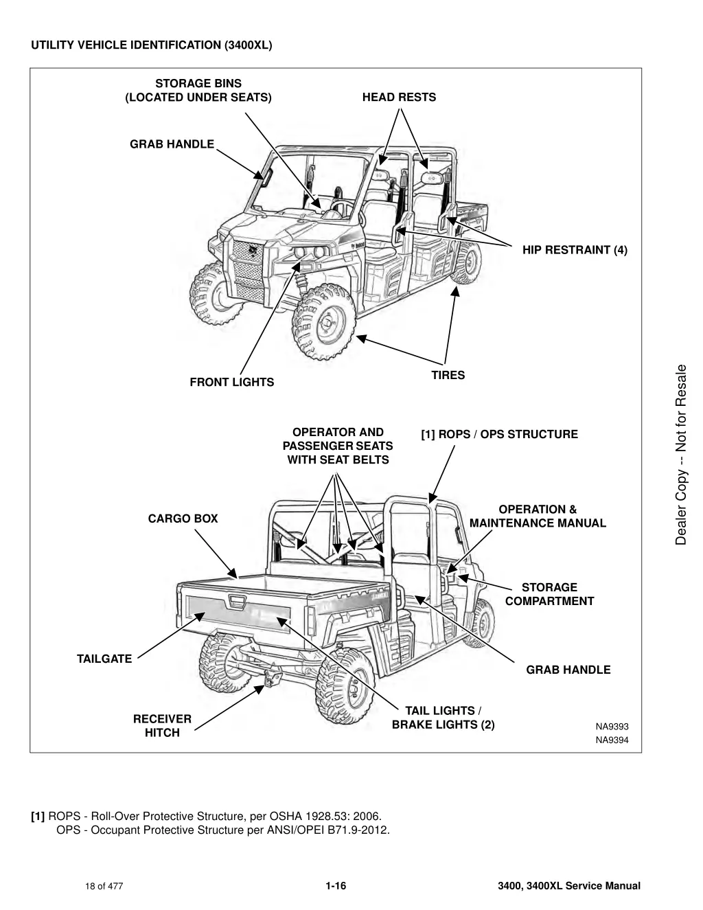 utility vehicle identification 3400xl