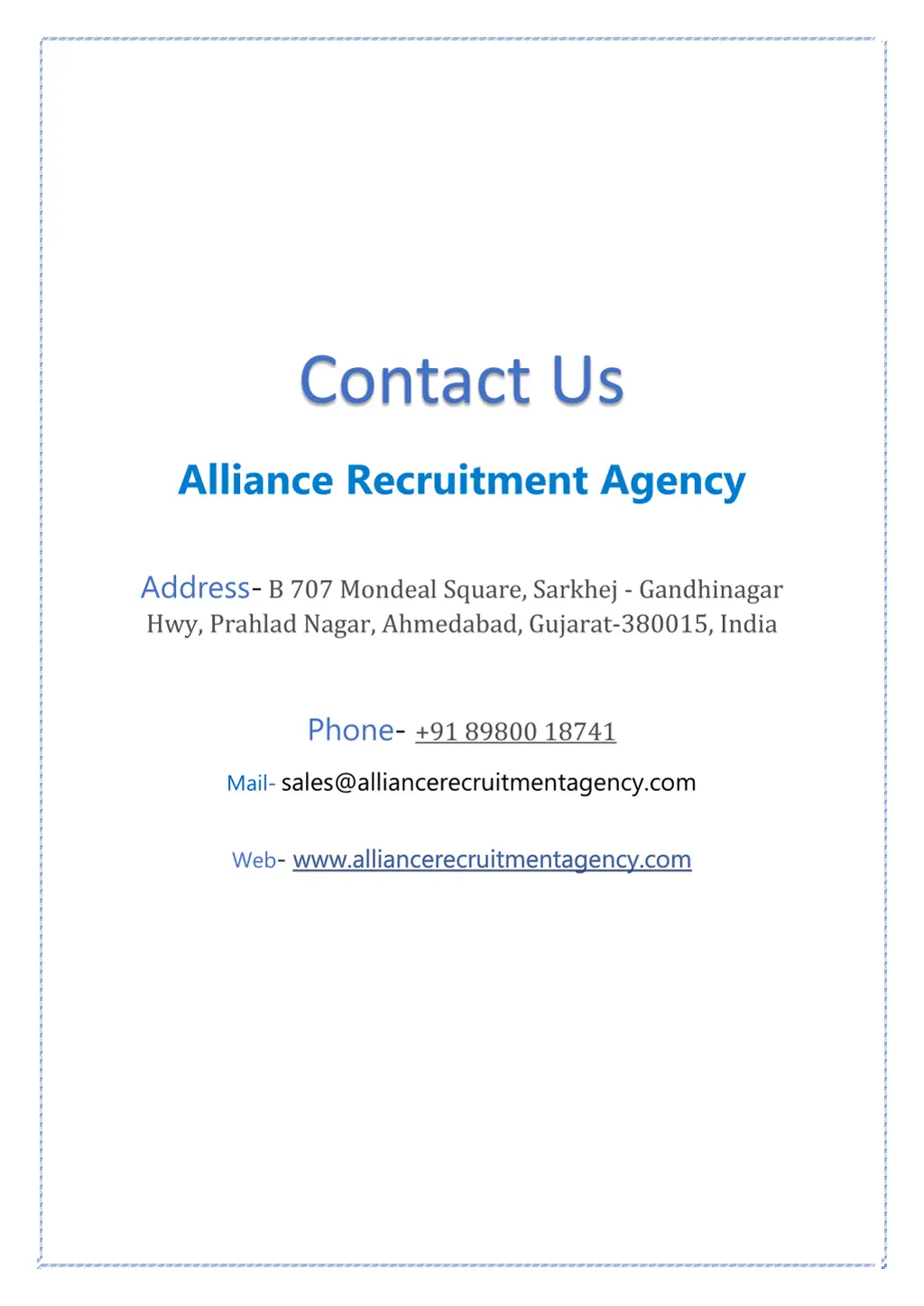 contact us