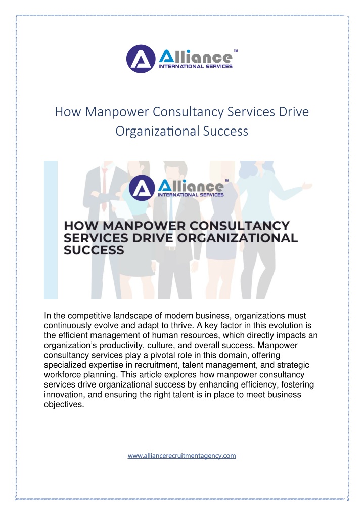 how manpower consultancy services drive