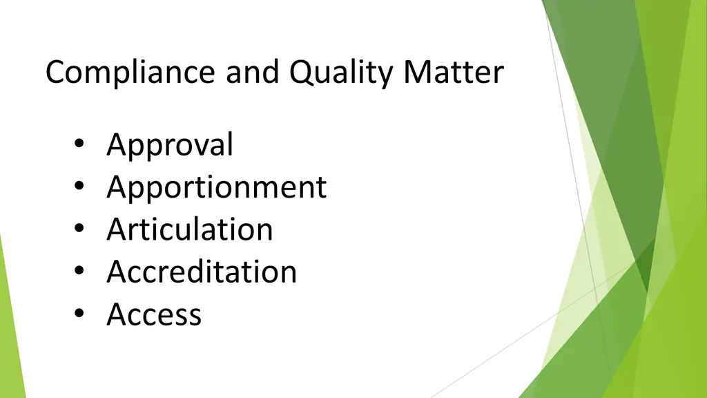 compliance and quality matter