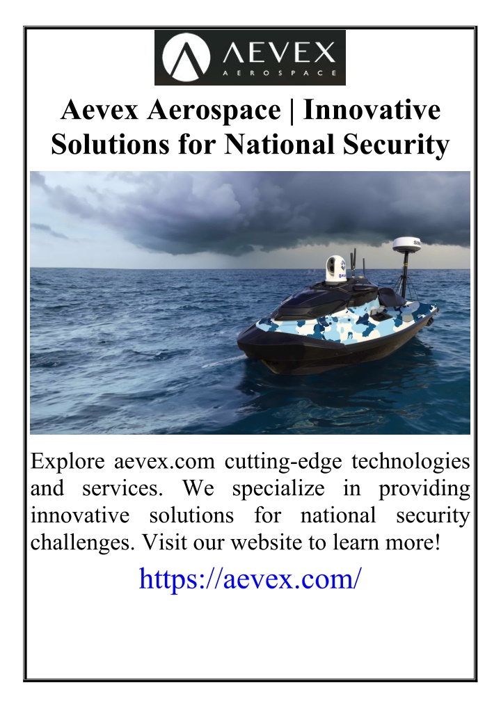 aevex aerospace innovative solutions for national