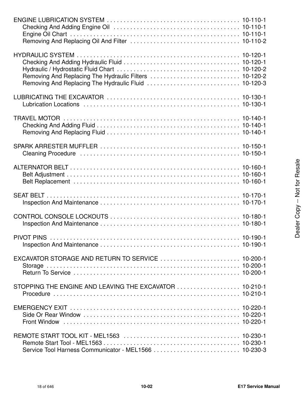 engine lubrication system 10 110 1 checking