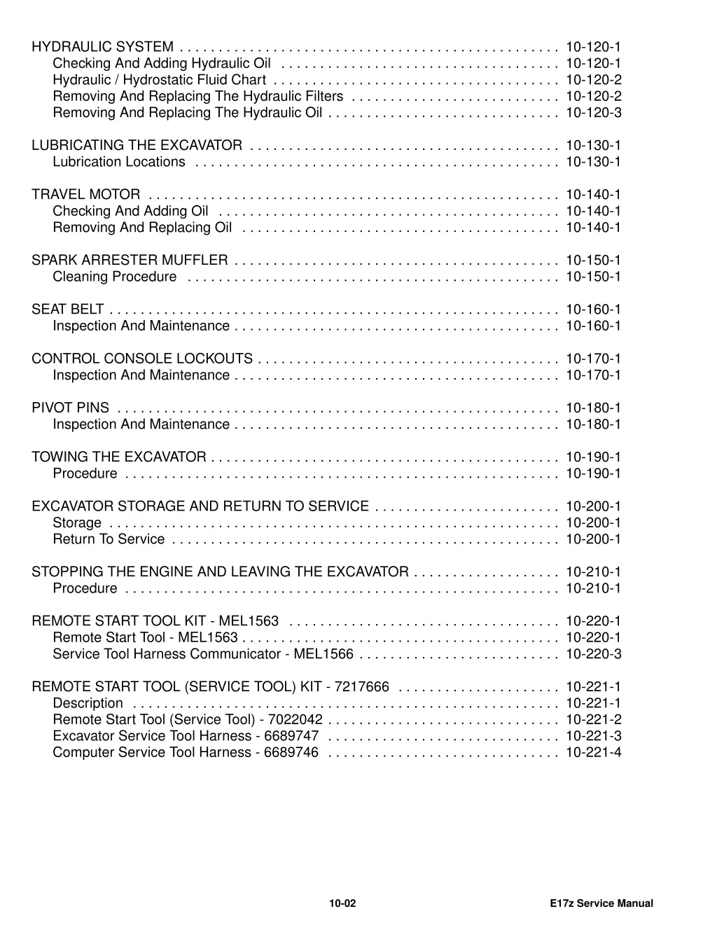 hydraulic system 10 120 1 checking and adding