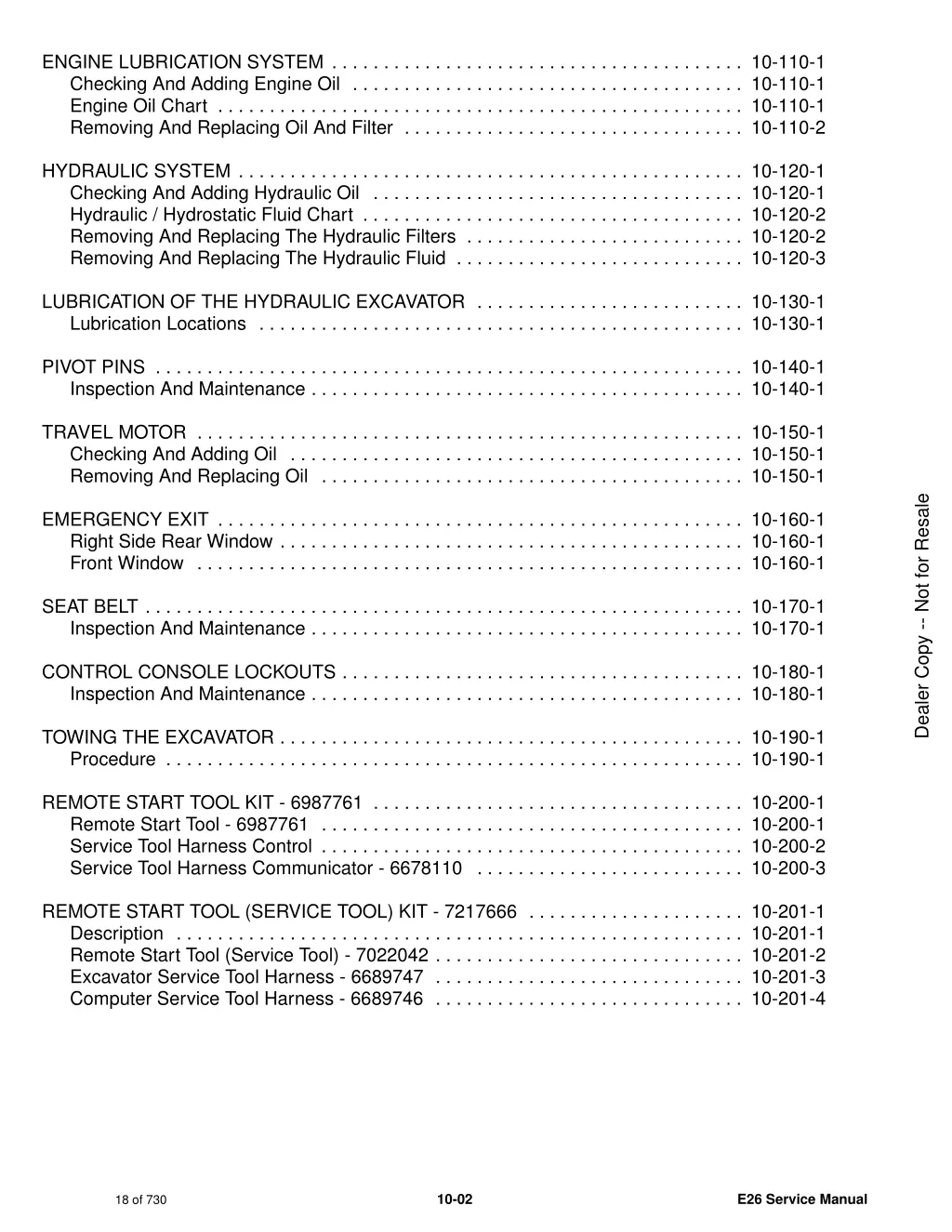 engine lubrication system 10 110 1 checking