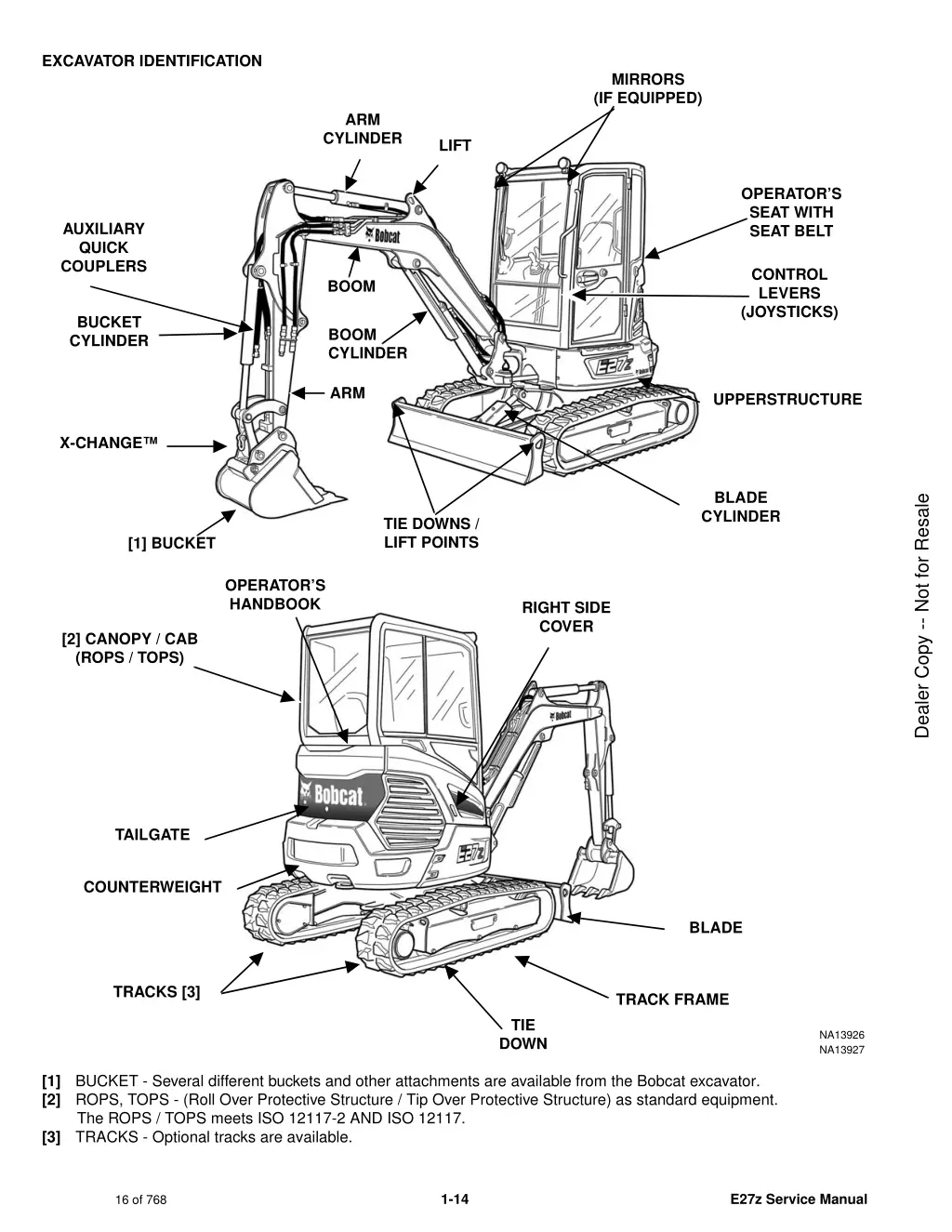 excavator identification