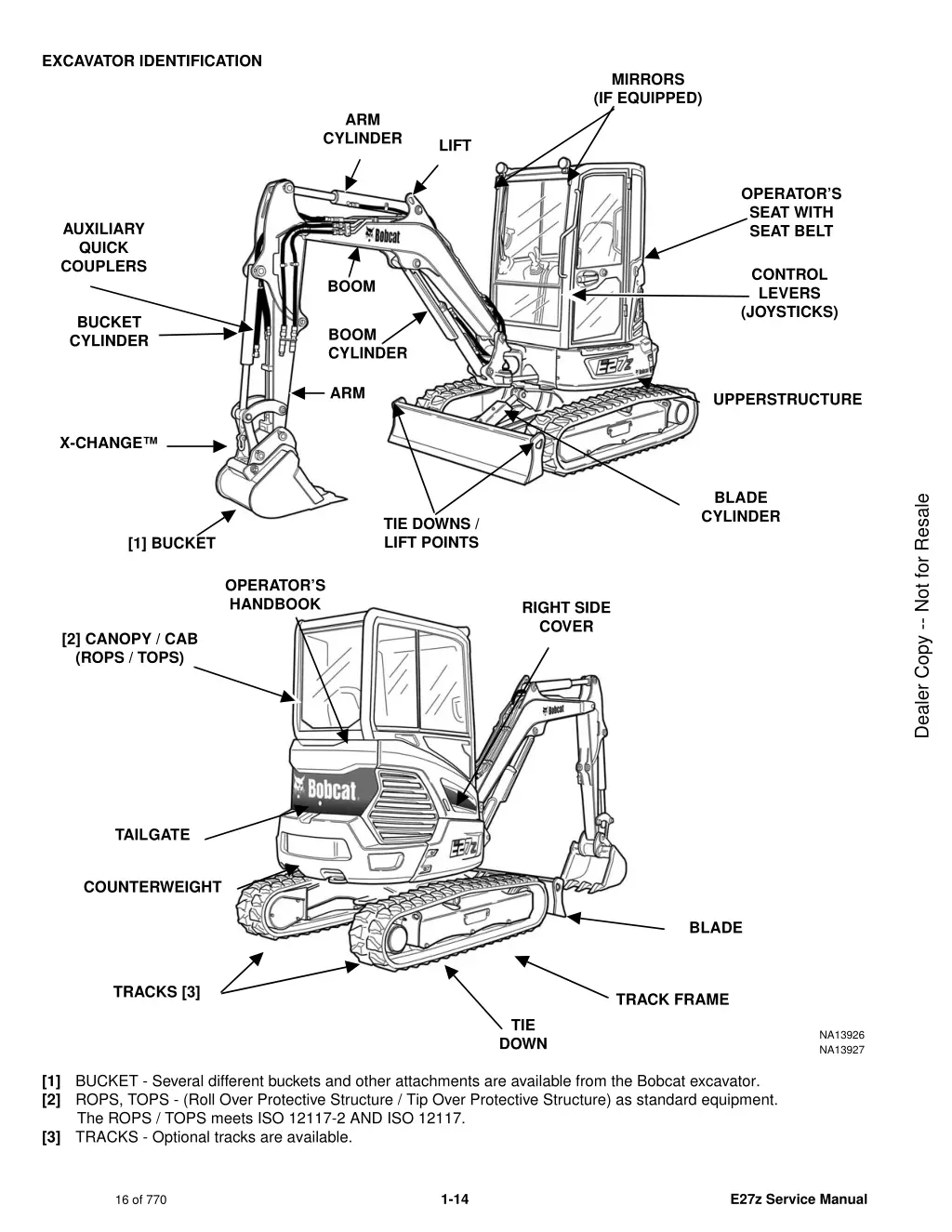 excavator identification