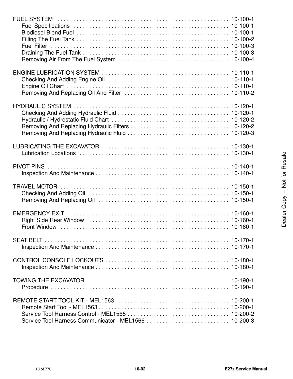 fuel system 10 100 1 fuel specifications