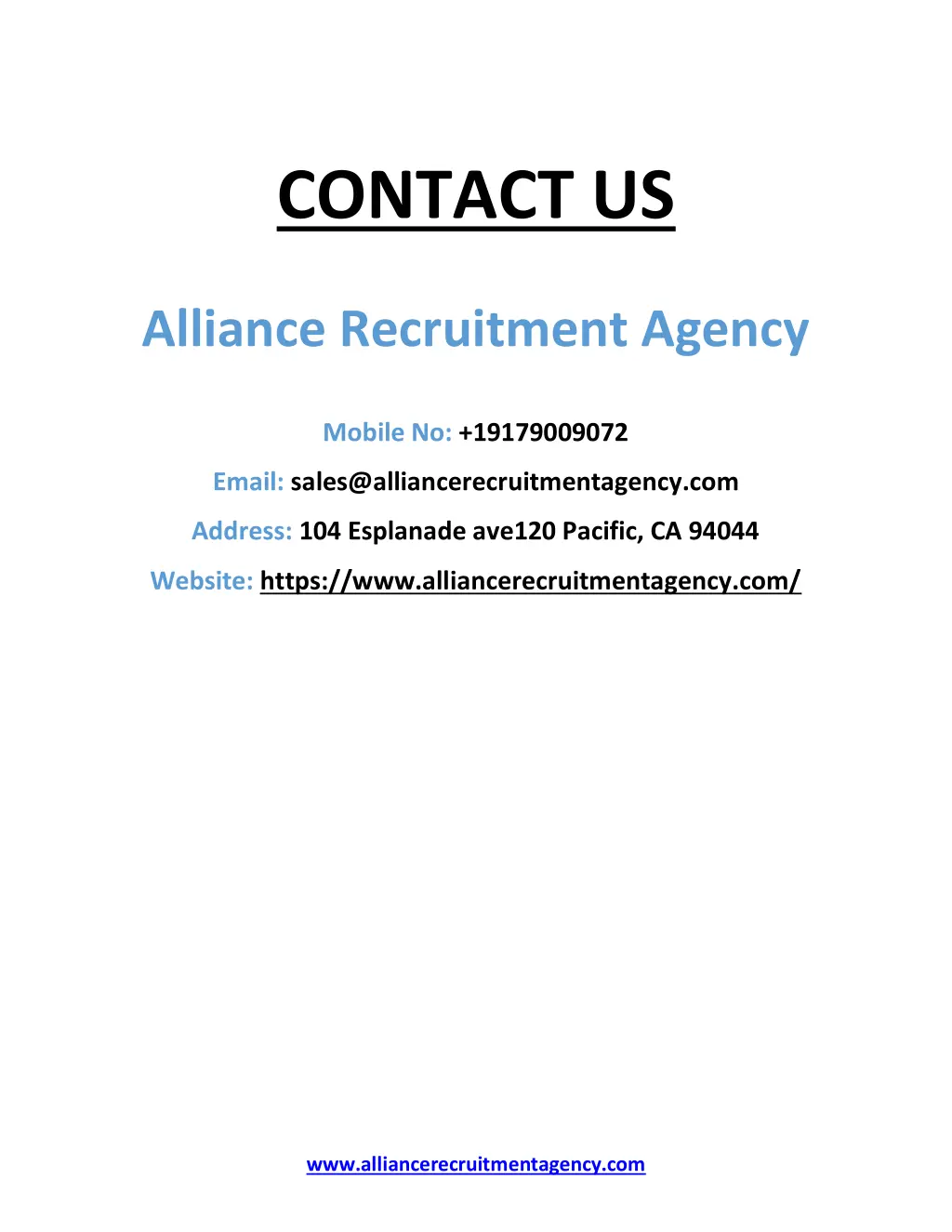 contact us