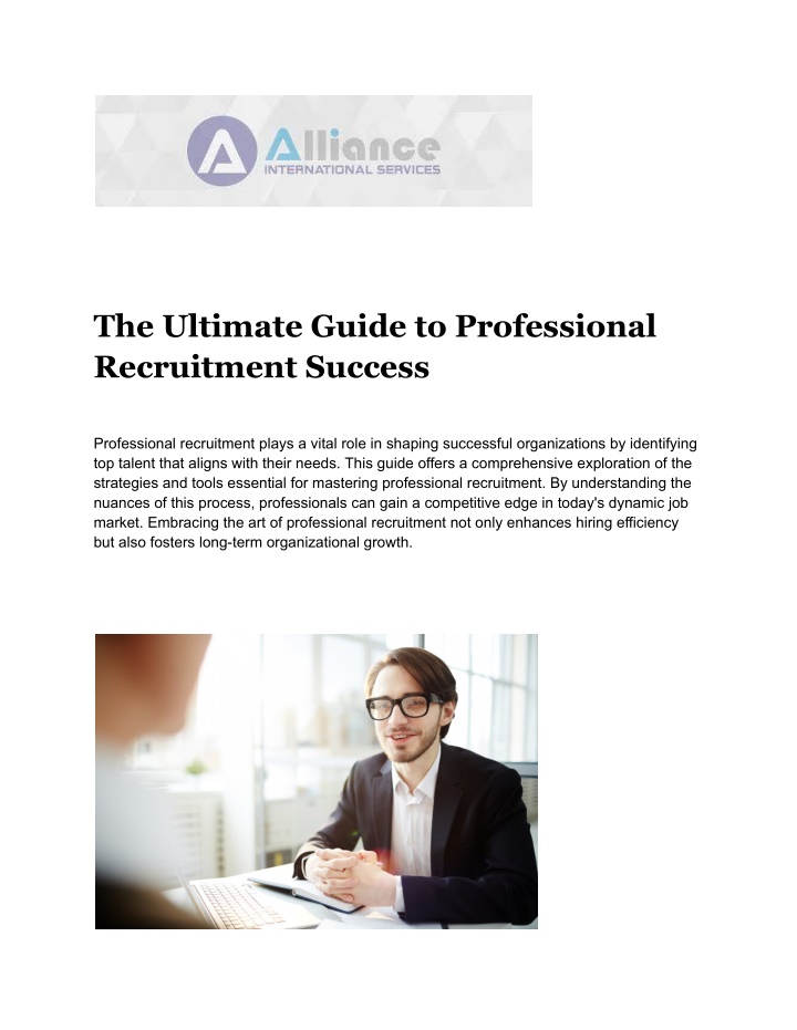 the ultimate guide to professional recruitment