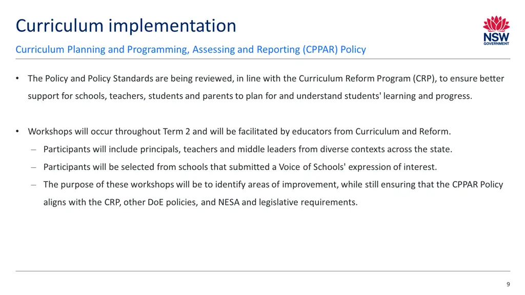 curriculum implementation