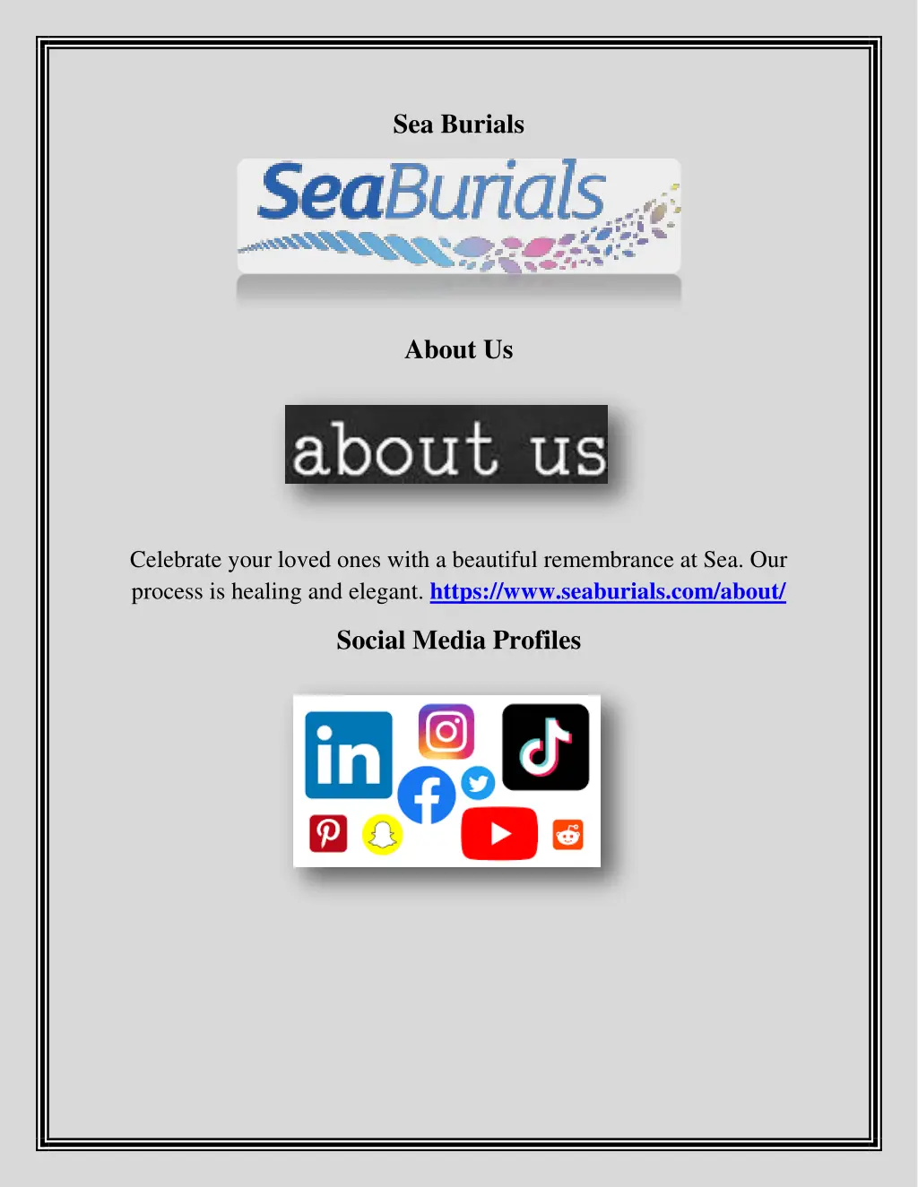 sea burials