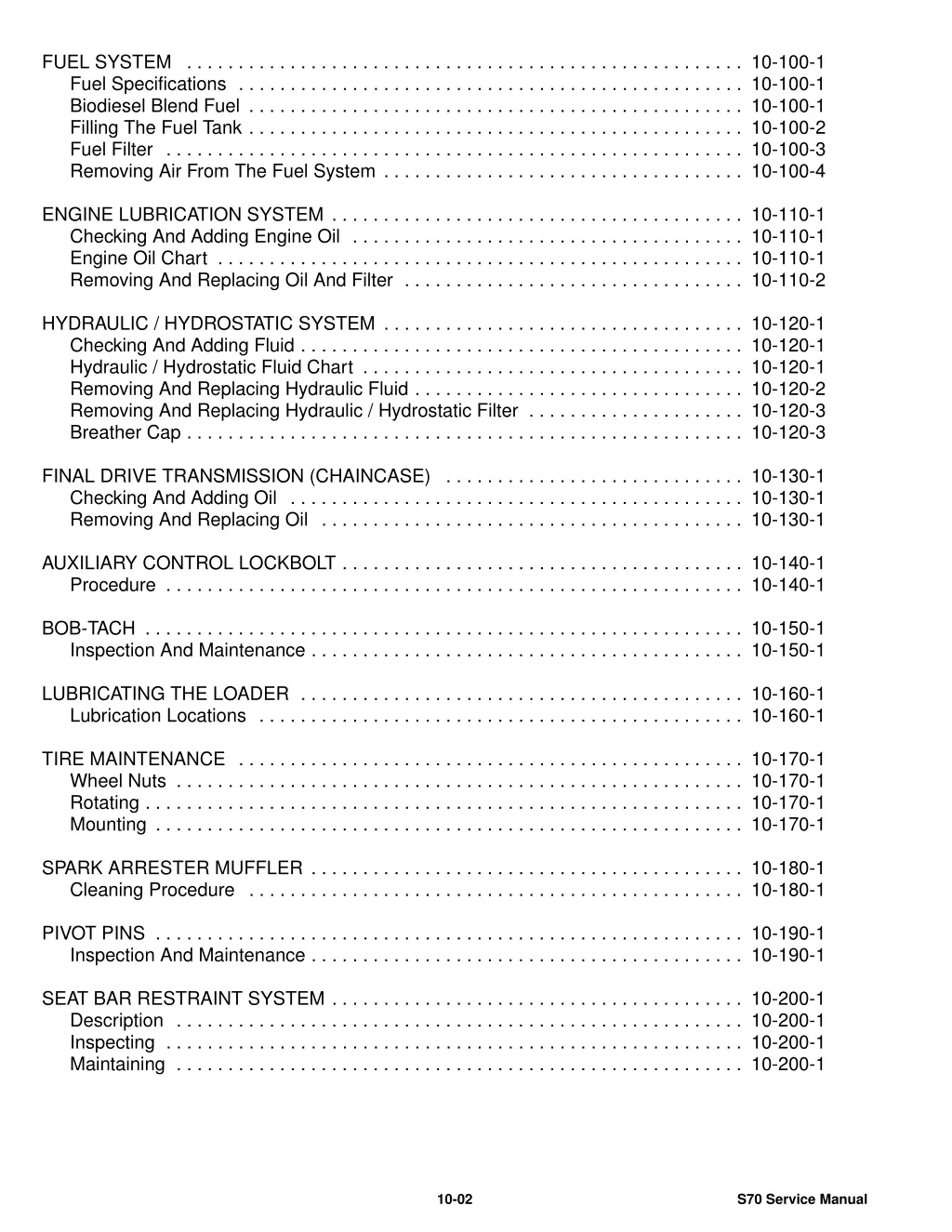 fuel system 10 100 1 fuel specifications