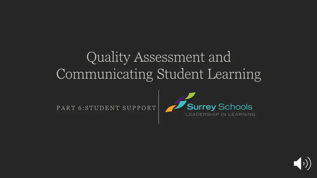 quality assessment and communicating student