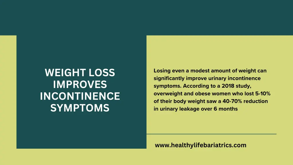 weight loss improves incontinence symptoms