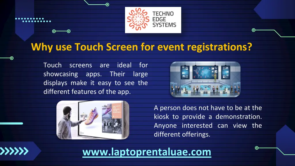 why use touch screen for event registrations