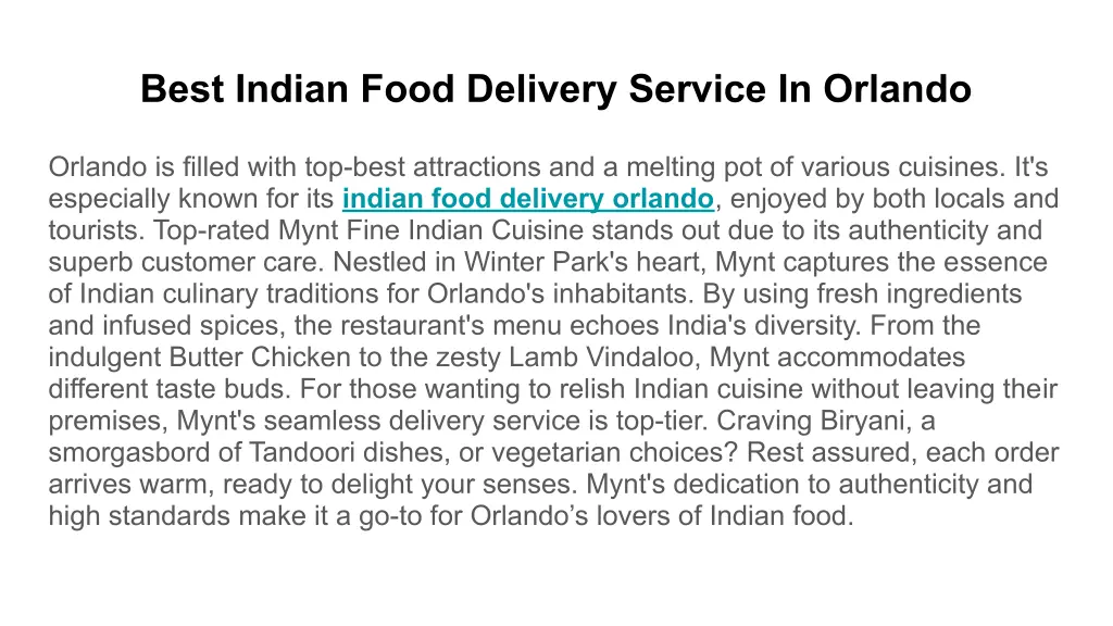 best indian food delivery service in orlando