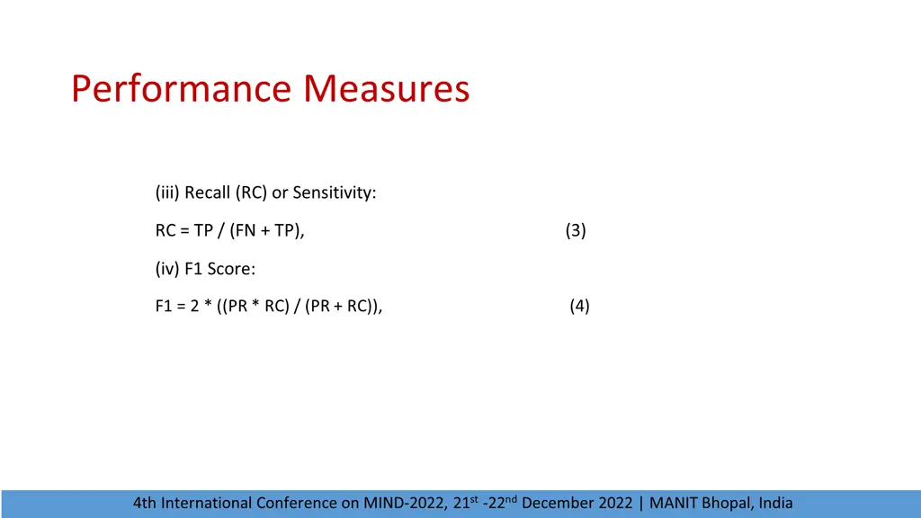 performance measures