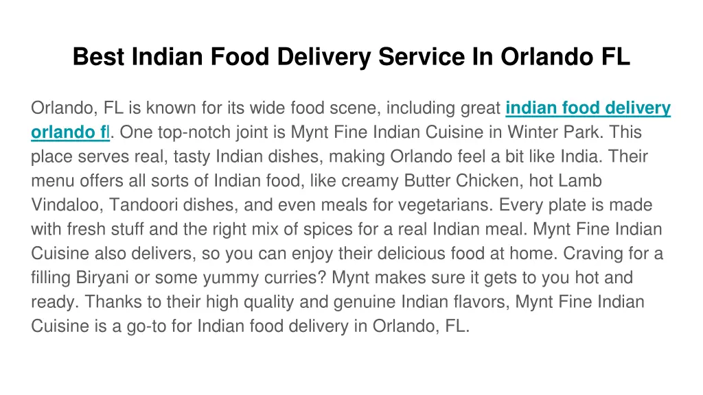 best indian food delivery service in orlando fl