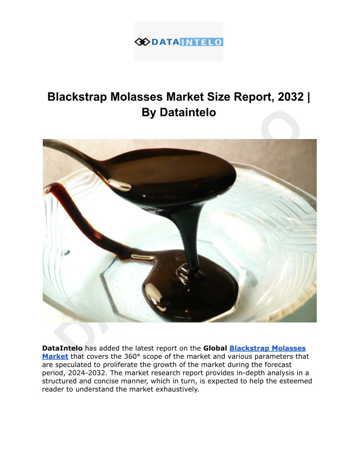 blackstrap molasses market size report 2032