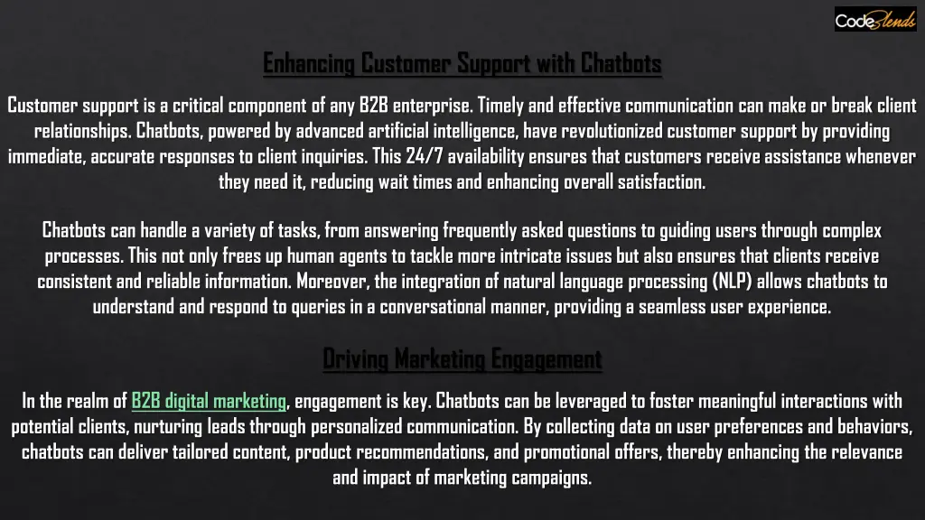 enhancing customer support with chatbots