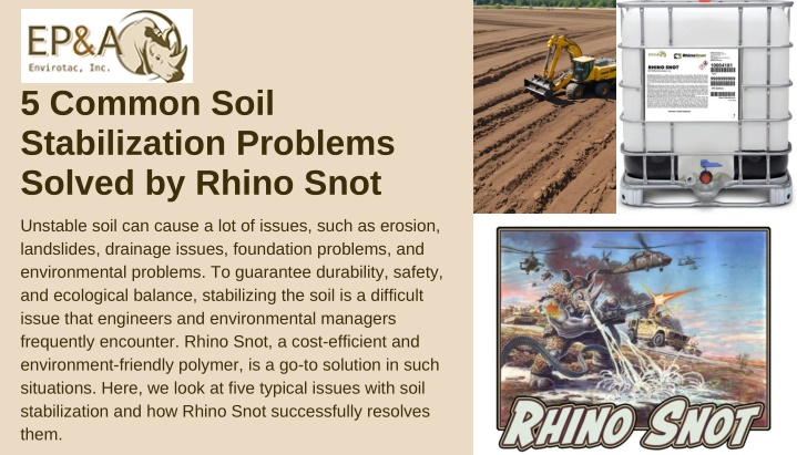 5 common soil stabilization problems solved