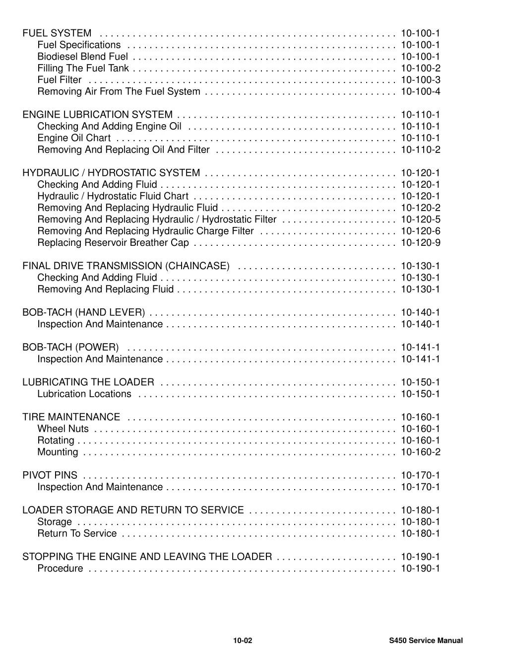 fuel system 10 100 1 fuel specifications